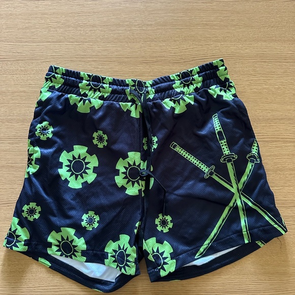 ALLEGORY HOUSE Oni Giri Zoro Mesh Shorts One Piece Inspires Gym Shorts - Picture 1 of 3